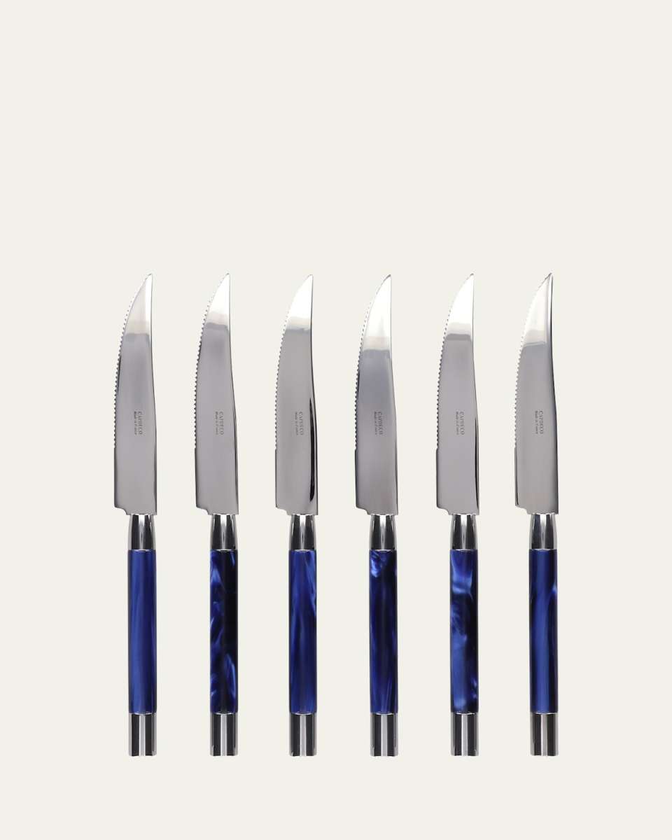 Conty 6-Piece Steak Knives, Blue